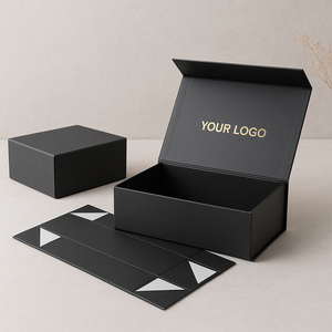 Caja de Regalo Magnética Plegable de Cartón Rígido con Logotipo Personalizado, Reciclable, de Alta Gama, con Esponja y Forro de Peluche - Product Image 2