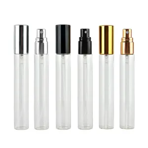 Toptan ücretsiz örnek dolum taşınabilir cam tüp temizle renk atomizer 5ml 15ml 10 ml parfüm şişesi sprey