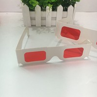 Lunettes de décodage 3D en papier avec filtre rouge pour matériel de réalité augmentée (RA) – Décodeur 3D secret