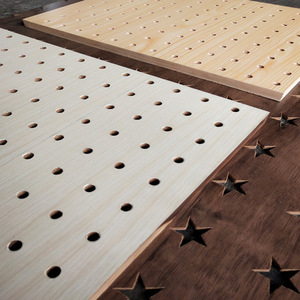 Pannello in Fibra di Legno Perforato con Fori Multipli, Pannello MDF Perforato Rivestito in Melamina per Scaffalature, Bianco Opaco - Product Image 3