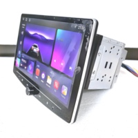 Radio de coche Universal Android de 10 pulgadas con Panel ajustable reproductor Multimedia Carplay de 8 núcleos 1din 2DIN pantalla giratoria Manual