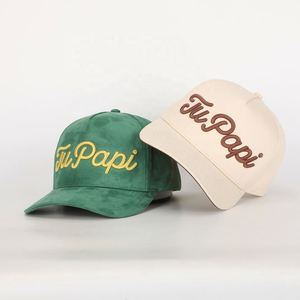 Casquettes de baseball personnalisées à 5 panneaux avec <span class=keywords><strong>patch</strong></span> en daim, logo brodé en coton, fabrication rapide en gros par l'usine de Jinzhou en Chine, faible MOQ - Product Image 1