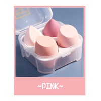 4 pièces maquillage éponge mélangeur beauté oeuf cosmétique bouffée fond de teint doux éponges poudre bouffée femmes maquillage accessoires outils de beauté