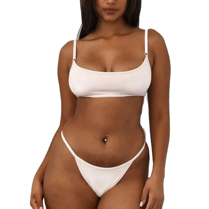 Ensemble de soutien-gorge et culotte en dentelle pour femmes, sous-vêtements respirants et fins, culotte transparente, à séchage rapide, confortable, OEM