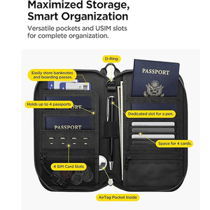 Porte-cartes <span class=keywords><strong>de</strong></span> voyage Hot Life avec technologie <span class=keywords><strong>de</strong></span> blocage RFID, portefeuille, organisateur <span class=keywords><strong>de</strong></span> documents <span class=keywords><strong>de</strong></span> voyage, accessoires <span class=keywords><strong>de</strong></span> protection - Product Image 3