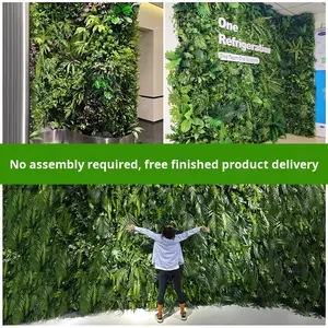 Plante artificielle intérieure verte simulée Décoration murale Pelouse artificielle en plastique <span class=keywords><strong>pour</strong></span> balcon <span class=keywords><strong>Image</strong></span> de <span class=keywords><strong>fond</strong></span> <span class=keywords><strong>pour</strong></span> intérieur extérieur - Product Image 4