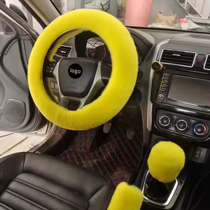 6 uds. Cubierta de <span class=keywords><strong>volante</strong></span> de coche de felpa juego de seis piezas cubierta de manija de coche de felpa sin anillo interior cubierta de manija elástica - Product Image 6