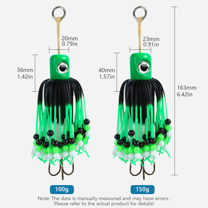 เหยื่อปลอมปลาหมึกขนาดใหญ่ 100 กรัม 150 กรัม 4 สี ทำจาก PVC สำหรับตกปลาแบบตีไกล ใช้ได้ทั้งน้ำจืด น้ำเค็ม แม่น้ำ ลำธาร ขายส่งจากโรงงาน - Product Image 3