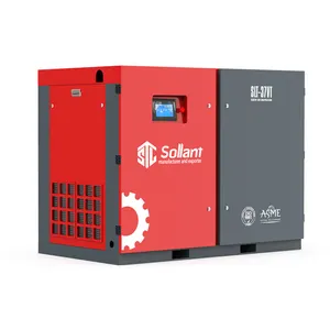 Sollant Two-Stage screw air compressor 37 kw 50 hp air compressor 8 bar 10 bar 13 bar electric motor for air compressor