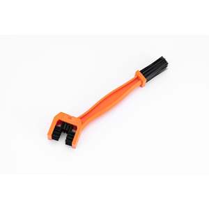 Cepillo de limpieza de cadena multifunción para bicicleta de carretera, motocicleta, rueda libre y dientes de plato, material ABS naranja - Product Image 1