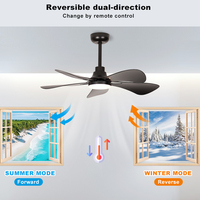 Ventilateur de plafond LED avec télécommande, 38 pouces, 6 vitesses, DC25W, noir et blanc, prix de gros, lampe de toit LED avec ventilateurs