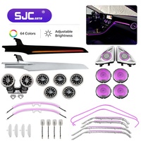 Kit d'éclairage d'ambiance pour voiture SJC, mise à niveau W205 X253, éclairage LED intérieur pour Benz Classe C GLC 2015-2021, 64 couleurs RGB, 12V, accessoires