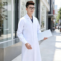 Blouse de laboratoire personnalisée, blouse de laboratoire blanche pour médecins, blouses de laboratoire d'hôpital de haute qualité, uniforme médical professionnel pour hôpital et laboratoire