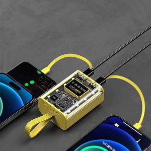 2025 nouveau Design Mini Powerbanks 10000mAh Type C <span class=keywords><strong>chargeur</strong></span> de téléphone <span class=keywords><strong>portable</strong></span> d'urgence PD22.W Charge rapide Mini Power Bank câble intégré - Product Image 4