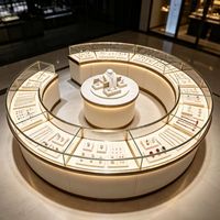 Vitrine murale pour bijoux avec verre et éclairage LED