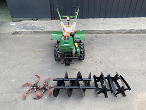 Mini Tractor a pie de gasolina <span class=keywords><strong>con</strong></span> dos ruedas, tractor de mano, timón rotativo agrícola fabricado en China - Product Image 4