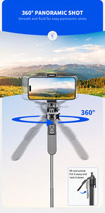 C07 Venta caliente 360 Rotación Equipo de podcast de mano Soporte de teléfono <span class=keywords><strong>celular</strong></span> Soporte de trípode Expansión <span class=keywords><strong>2</strong></span> <span class=keywords><strong>metros</strong></span> trípode selfie stick - Product Image 4