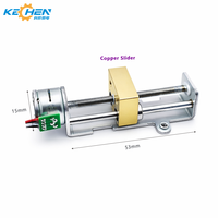 Mini moteur pas à pas 15 mm DC 5V 2 phases 4 fils, moteur micro pas à pas de précision avec longue course linéaire de 53 mm