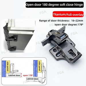 180 Degree Modern Two-way Soft Closing Hydraulic Hinge Folding Cabinet <b>Door</b> for Living Room Home Office Bedroom Kitchen Hotel - Product Image 4