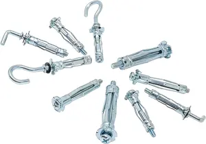 62 adet M4/M5/M6 demir galvanizli Hollow perde duvar genişleme vida + kırmızı kolu duvar yardımcısı mükemmel ağır Metal ayar aracı - Product Image 5