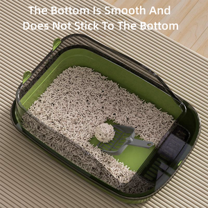 Venta al por mayor de fábrica de fabricación de productos sanitarios para gatos de plástico de gran espacio <span class=keywords><strong>caja</strong></span> de inodoro para gatos <span class=keywords><strong>caja</strong></span> de arena para gatos con cuchara para arena - Product Image 4