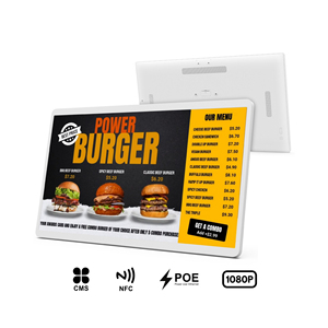 32-inch Wall Mount kỹ thuật số biển hiển thị FHD Android 14 rk3576s 4 + 64GB màn hình cảm ứng tùy chọn PoE NFC cho quảng cáo - Product Image 1