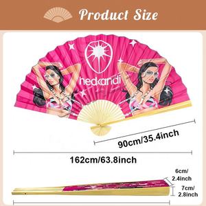 Custom <b>Large</b> Bamboo Folding Wall Hanging Hand <b>Fan</b> - Product Image 4