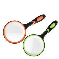 Wholesale Funny Wooden Handheld Kids Magnifier Popular elderly Teaching Crafts Cartoon Reading Magnifying Glass Years Plastic
