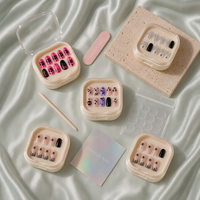 Faux ongles gothiques Halloween à presser, brillants, réutilisables, couvrance totale, pointes d'ongles artificielles, vente en gros