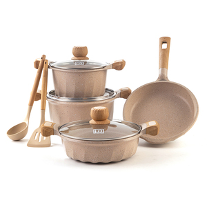 Ensemble de casseroles de cuisine en granit antiadhésif MGC personnalisé, <span class=keywords><strong>9</strong></span> pièces, <span class=keywords><strong>9</strong></span> pièces, ensemble de cuisson antiadhésif, casseroles et poêles en métal - Product Image 6