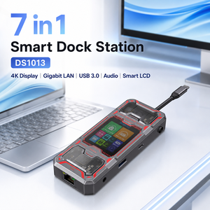 Hub USB C Inteligente 7 en 1 con Pantalla LCD, <span class=keywords><strong>HDMI</strong></span> 4K 60Hz, RJ45 Gigabit Ethernet, <span class=keywords><strong>Adaptador</strong></span> <span class=keywords><strong>de</strong></span> Estación <span class=keywords><strong>de</strong></span> Acoplamiento Tipo C con PD <span class=keywords><strong>de</strong></span> 100W - Product Image 5