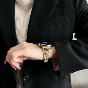 <span class=keywords><strong>Bracelet</strong></span> en acier inoxydable avec chaîne en diamant pour femmes pour Samsung Huawei Xiaomi <span class=keywords><strong>Garmin</strong></span> <span class=keywords><strong>Bracelet</strong></span> universel <span class=keywords><strong>18mm</strong></span> 20mm 22mm Ceinture de montre - Product Image 3