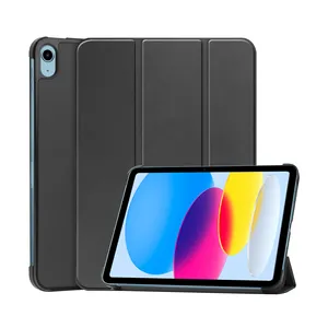 Casing Tablet Lipat Tiga Generasi Ke-10 Baru Casing Keras Pc Kulit Pu Tablet Penutup 10.9 Inci untuk Apple Ipad 10 10.9 2022