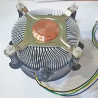 Refroidisseur CPU discret en stock pour I5 LGA 1200 115x 1150 1151, ailettes en cuivre et aluminium avec ventilateur PWM 4 broches rond, pour serveur PC