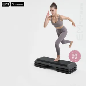 Benutzer definiertes Logo Gym Fitness Kunststoff Stepper Gym Step Aerobic Workout Schritte Aerobic Exercise Step Board