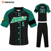 Ensemble d'uniformes de baseball universitaires personnalisés, imprimés, respirants, grandes tailles, en polyester, pour l'été, maillot d'équipe XL, vente en gros directe usine OEM