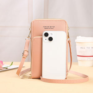 Vendita calda grande capacità di colore solido alla moda semplice <span class=keywords><strong>borsa</strong></span> a <span class=keywords><strong>tracolla</strong></span> Touch Screen Cross-body <span class=keywords><strong>borsa</strong></span> per telefono cellulare da <span class=keywords><strong>donna</strong></span> - Product Image 3