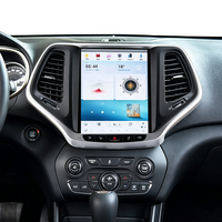 Autoradio vertical Android 13 Tesla 10,4 pouces pour Jeep Cherokee 2016-2020, CarPlay sans fil, GPS, DSP, 8 cœurs, 4+64 Go
