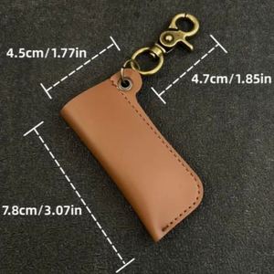 Engraved Leather Case Keyring Durable Pu <b>Lighter</b> Holder Sleeve Standard <b>Lighters</b> Promotional Gift for Outdoor - Product Image 5