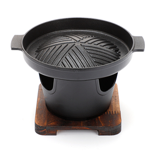 Barbecue Grill Pan Cast Sans Fumée Ménage <span class=keywords><strong>Mini</strong></span> Barbecue Pot BBQ Coréen Antiadhésif Charbon De Bois Grill Plaque - Product Image 6