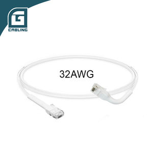 Câble réseau Gcabling <span class=keywords><strong>100m</strong></span> CCTV <span class=keywords><strong>RJ45</strong></span> Cat6 Cat7 plat FTP 3,5 mm empilable pour serveur informatique, cordon de brassage 0,2m doré - Product Image 5