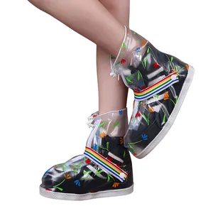 Nouvelle Mode Quatre couleurs Impression femmes En Plein Air Chaussures <span class=keywords><strong>De</strong></span> <span class=keywords><strong>Pluie</strong></span> En Plastique anti-dérapant <span class=keywords><strong>Bottes</strong></span> Imperméables Couvre Les Couvre-chaussures <span class=keywords><strong>de</strong></span> <span class=keywords><strong>Pluie</strong></span> - Product Image 1