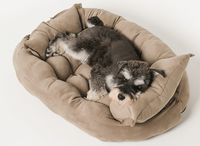 Vente chaude lit pour animaux de compagnie hiver automne disponible chien canapé tapis pliable avec oreiller pour animal de compagnie chien chat