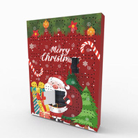 Maßgefertigte Adventskalender-Box 30 Stück Schokoladen- und Süßigkeitenverpackung Luxuriöse Kunstpapier-Weihnachts-Countdown-Geschenkbox