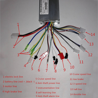 Contrôleur de moteur CC sans balais pour vélo électrique 36V/48V 350W pour vélo électrique, scooter électrique, accessoires de vélo électrique