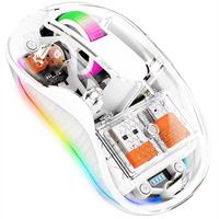 Souris silencieuse sans fil Bluetooth, Type-C, transparente, 2.4G, mini souris transparente, rechargeable, pour ordinateur de bureau, ordinateur portable, pour voyage