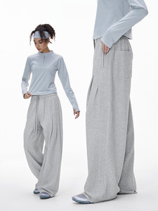 Diagonal deconstruction cut <b>pants</b> for spring and <b>summer</b> 26 new trendy brand loose curved knife casual <b>pants</b> for men - Product Image 3
