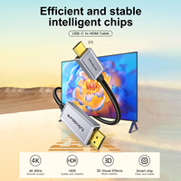 Mindpure Premium USB-C zu HDMI Kabel 4K 60Hz (1,8m), Geflochtenes Typ-C zu HDMI 2.0 Kabel für iPhone 16/17, Samsung Galaxy S25