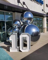 Ballon sphérique géant miroir brillant sur mesure, scellé, couleur personnalisée, PVC, ballon gonflable, logo personnalisé, décoration publicitaire