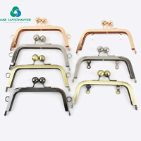 MZhardware kualitas tinggi menangani dompet persegi bingkai tas aksesoris Hardware dompet buatan tangan DIY bahan anyaman pegangan bambu